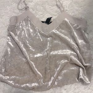 Champagne velvet cami